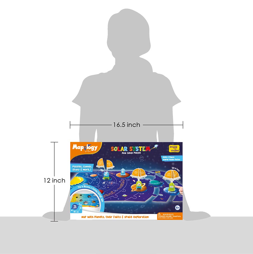 Imagimake Solar System Puzzle for Kids 5-8 | Educational Space Toy | Perfect Gift for 6 Year Olds | Fun Learning Activity