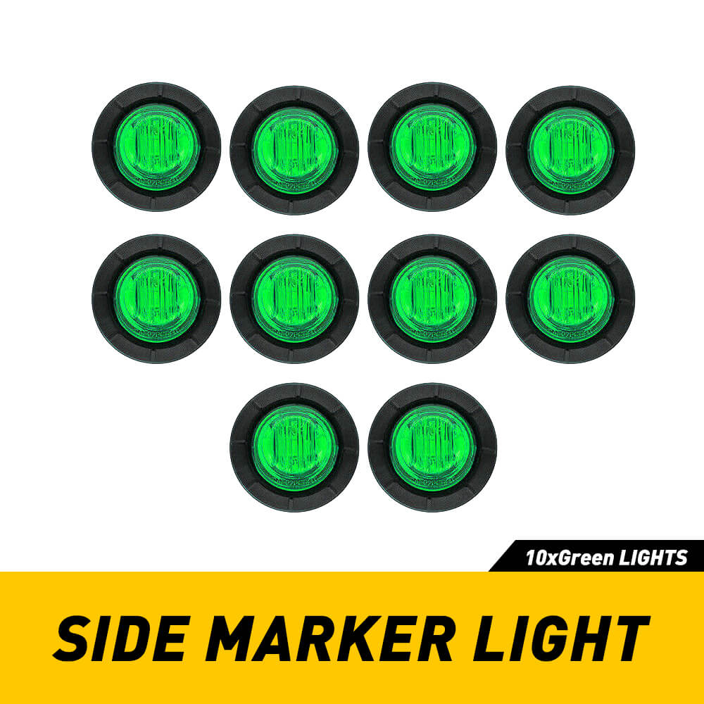 Green Side Marker Lights(10pcs)