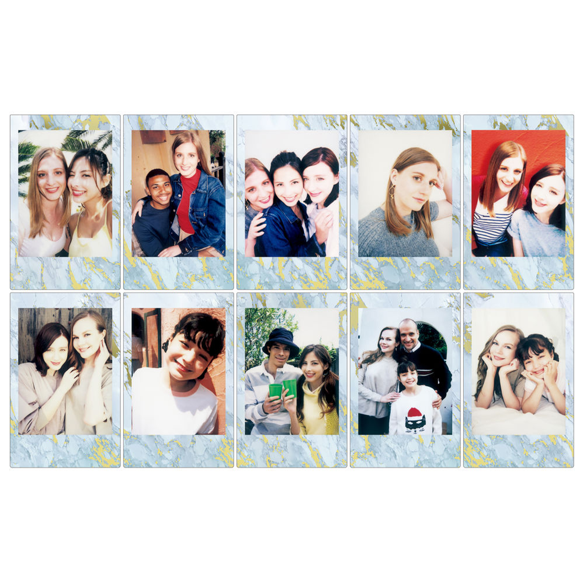 Fujifilm Instax Mini Blue Marble Instant Film - 10 Exposures Pack for Instant Camera | Perfect for Parties, Travel & DIY Photo Albums