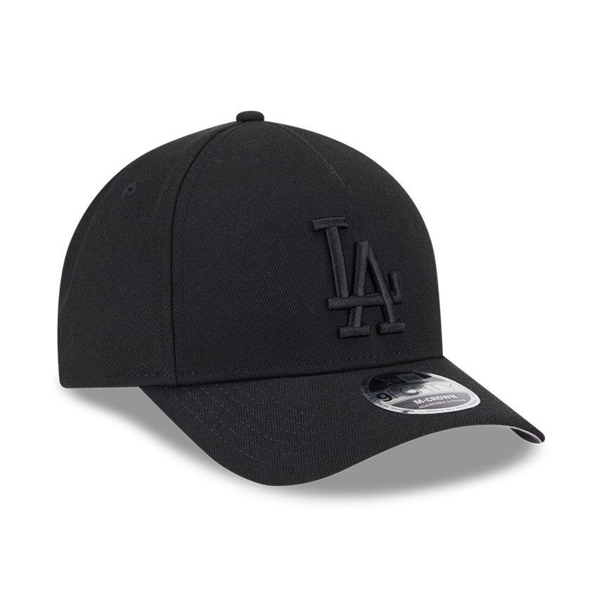 New Era 9Forty M Crown A Frame Los Angeles Dodgers Snapback Hat - Black | Adjustable Baseball Cap for Men & Women | Perfect for Baseball Games, Streetwear Fashion & Casual Outfits