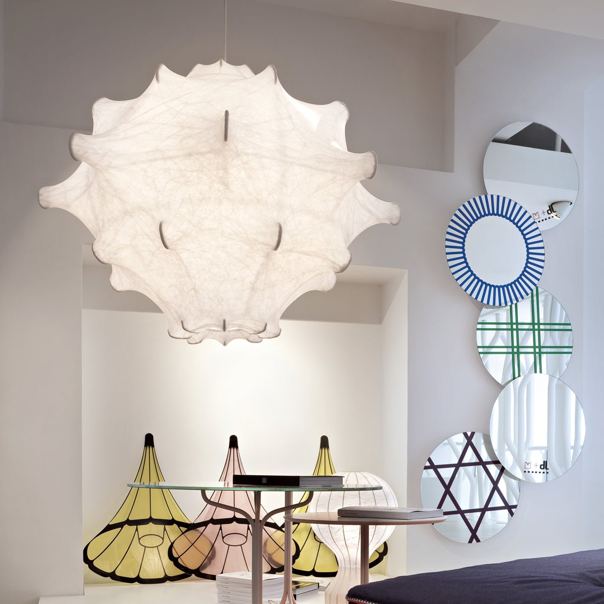 Modern Cocoon Bloom Pendant Light - Handwoven Rattan Hanging Lamp for Dining Room, Bedroom & Living Room - Boho Chic Ceiling Lighting Fixture for Home Decor