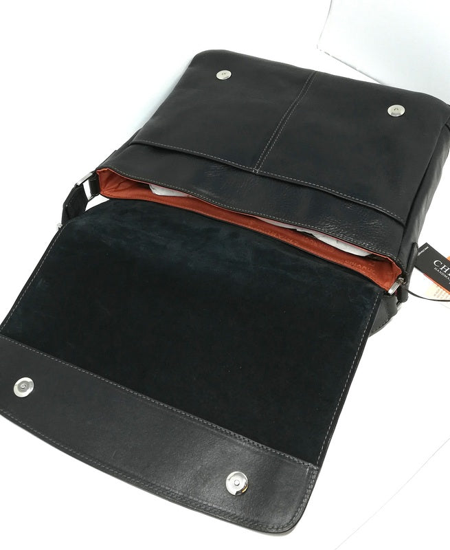 Chiarugi Genuine Leather Messenger Bag for Men & Women - Stylish Crossbody Shoulder Bag for Work, Travel & Daily Use