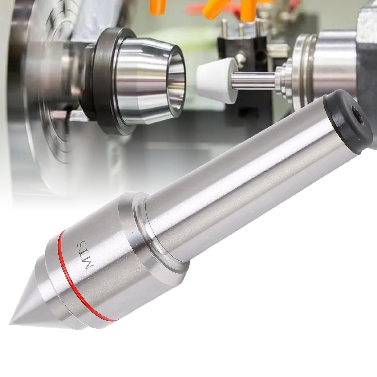 Heavy Duty High Carbon Steel Tapered Knuckle Center for Metal Lathes | MT5 Live Center with Rotation | Perfect for Turning, Milling & Woodworking Projects