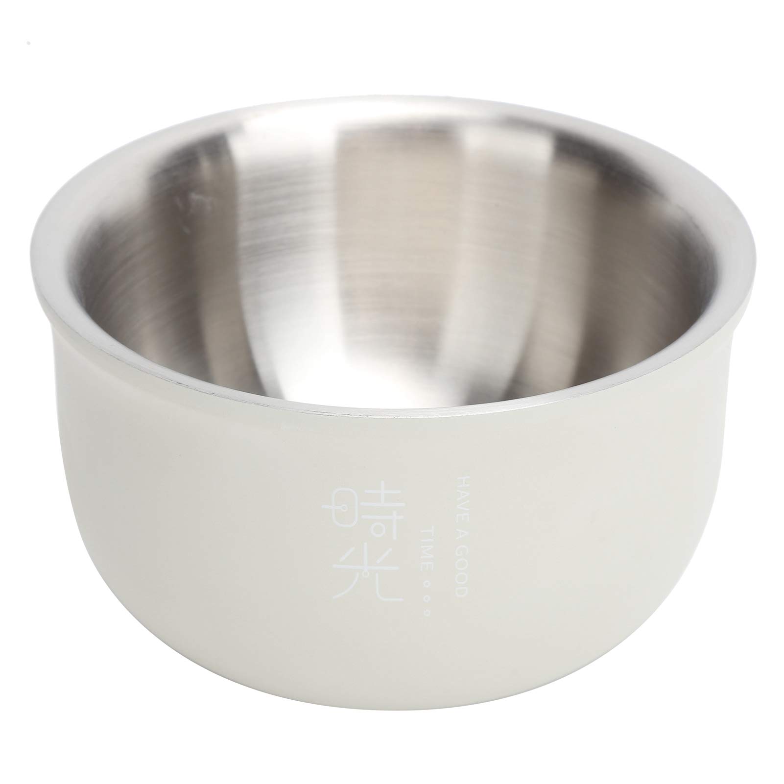 Premium 304 Stainless Steel Double Wall Insulated Bowl - Thickened Heat-Resistant Soup & Rice Container for Kitchen, Camping, Picnics (White) - Perfect for Hot/Cold Food Storage & Serving
