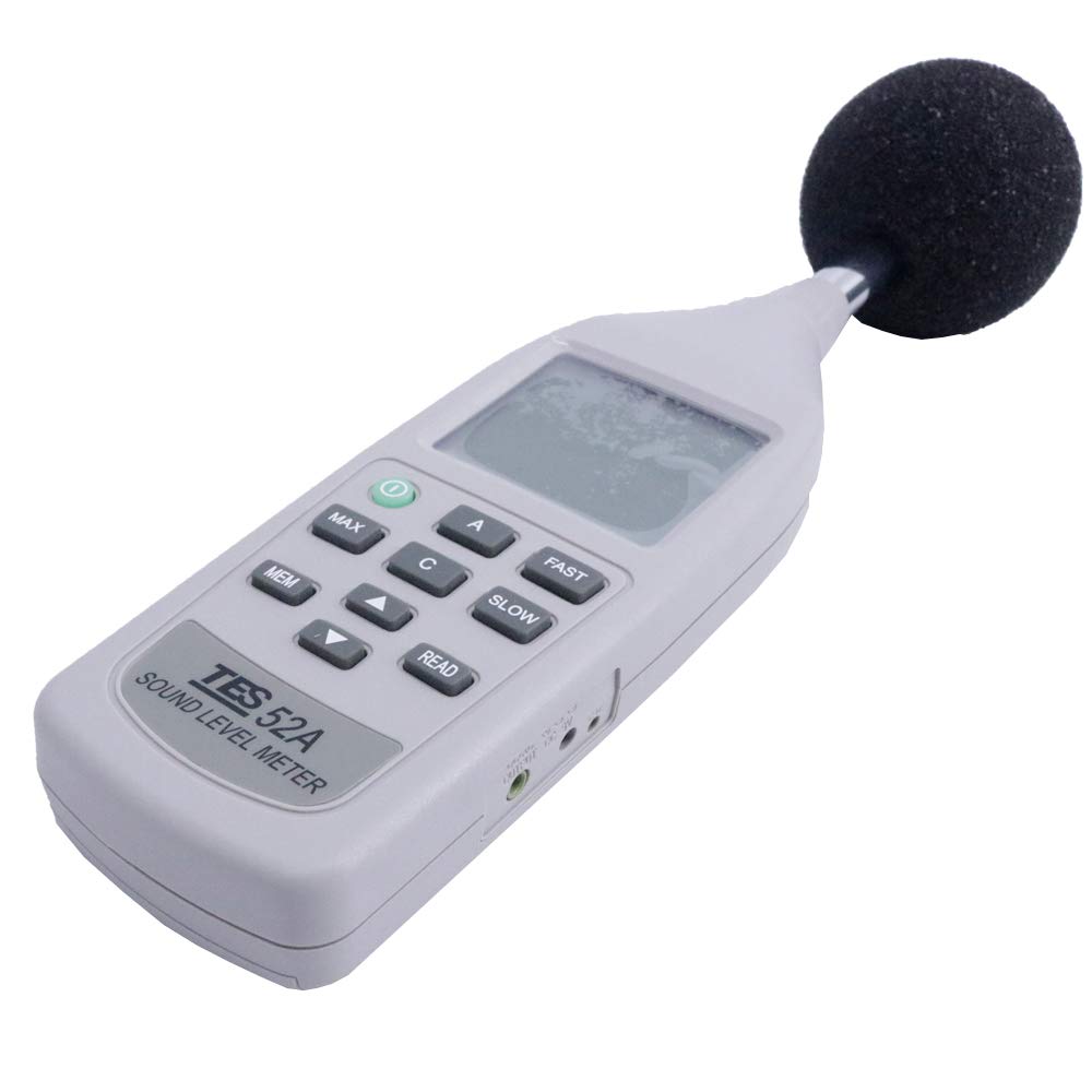 TES-52A Portable Digital Sound Level Meter - Handheld Noise Decibel Tester with LCD Display | Perfect for Industrial, Construction & Home Noise Monitoring