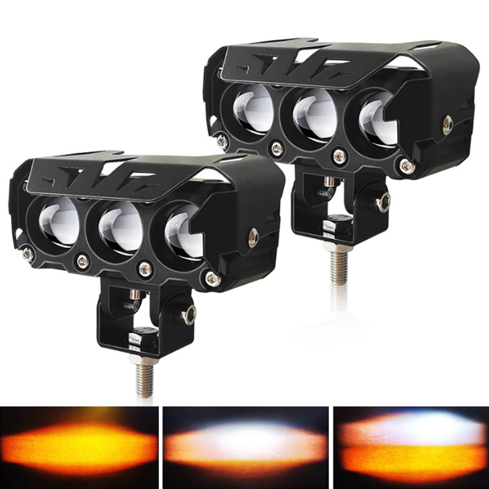 LED Motorcycle Headlight & Fog Lights - DRL for ATV/UTV/Truck - Off-Road & Night Riding