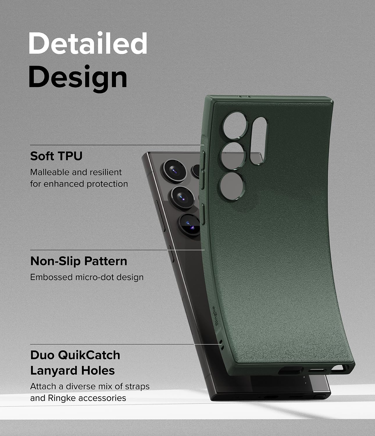 Ringke Onyx Samsung Galaxy S24 Ultra Case 5G - Anti-Fingerprint, Non-Slip Grip, Precise Cutouts | Premium Protection for Work, Travel & Everyday Use - Dark Green