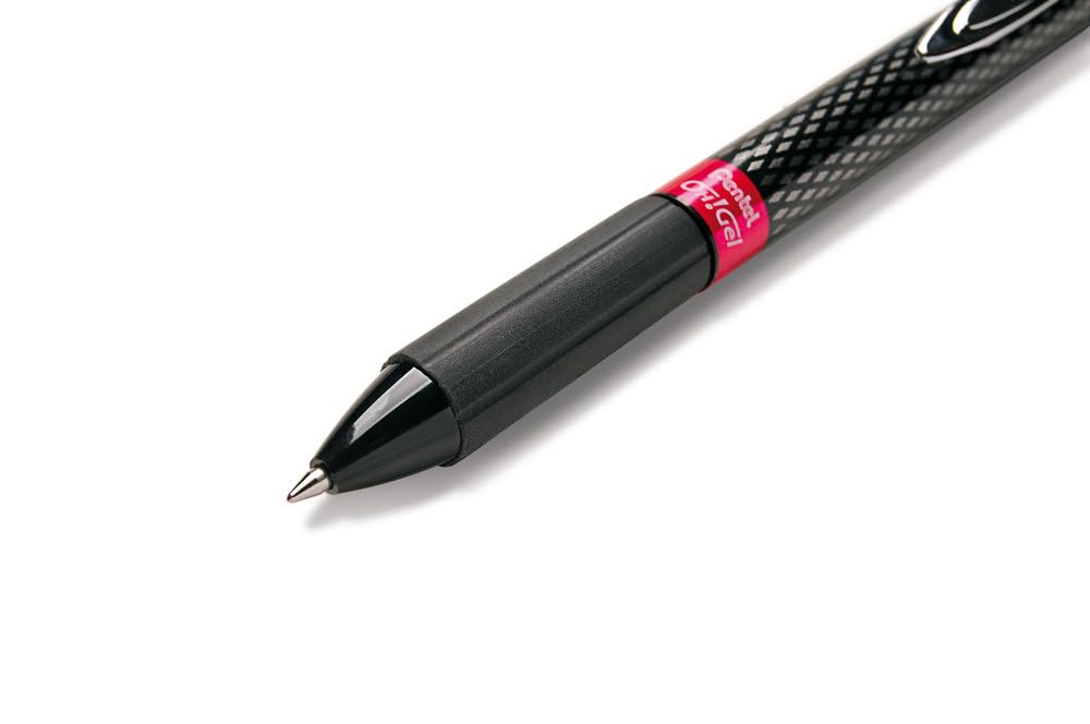 Pentel Oh! Gel Retractable Gel Pen - Medium Point 0.7mm, Smooth Red Ink, Pack of 12 (K497-B) - Perfect for Office, School, Note Taking & Gift Giving