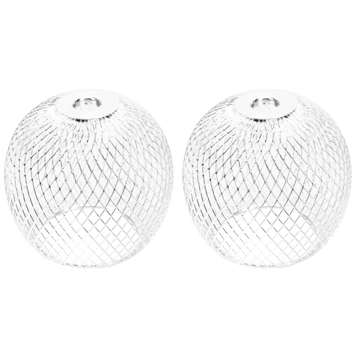 YARNOW 2-Pack Woven Rattan Pendant Light Shade - Dome LED Lamp Cover for Indoor/Outdoor Post Light, Handmade Woven Rattan Globe Lamp Shade - Perfect for Patio, Garden, Porch, and Backyard Lighting
