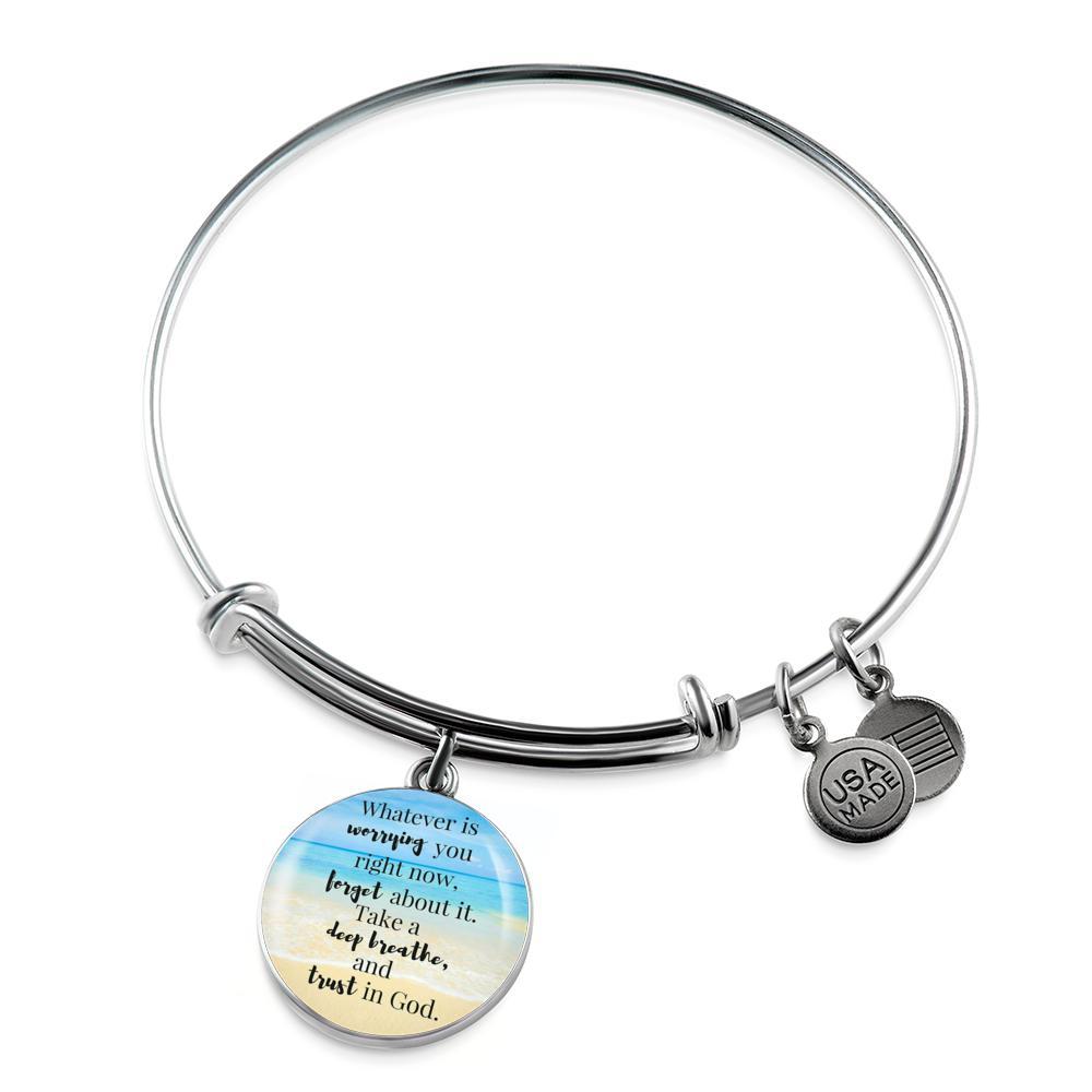 Inspirational Bangle Bracelet for Women - Motivational Jewelry for Daily Encouragement & Positive Vibes - Perfect for Gifts, Meditation & Self-Care Moments