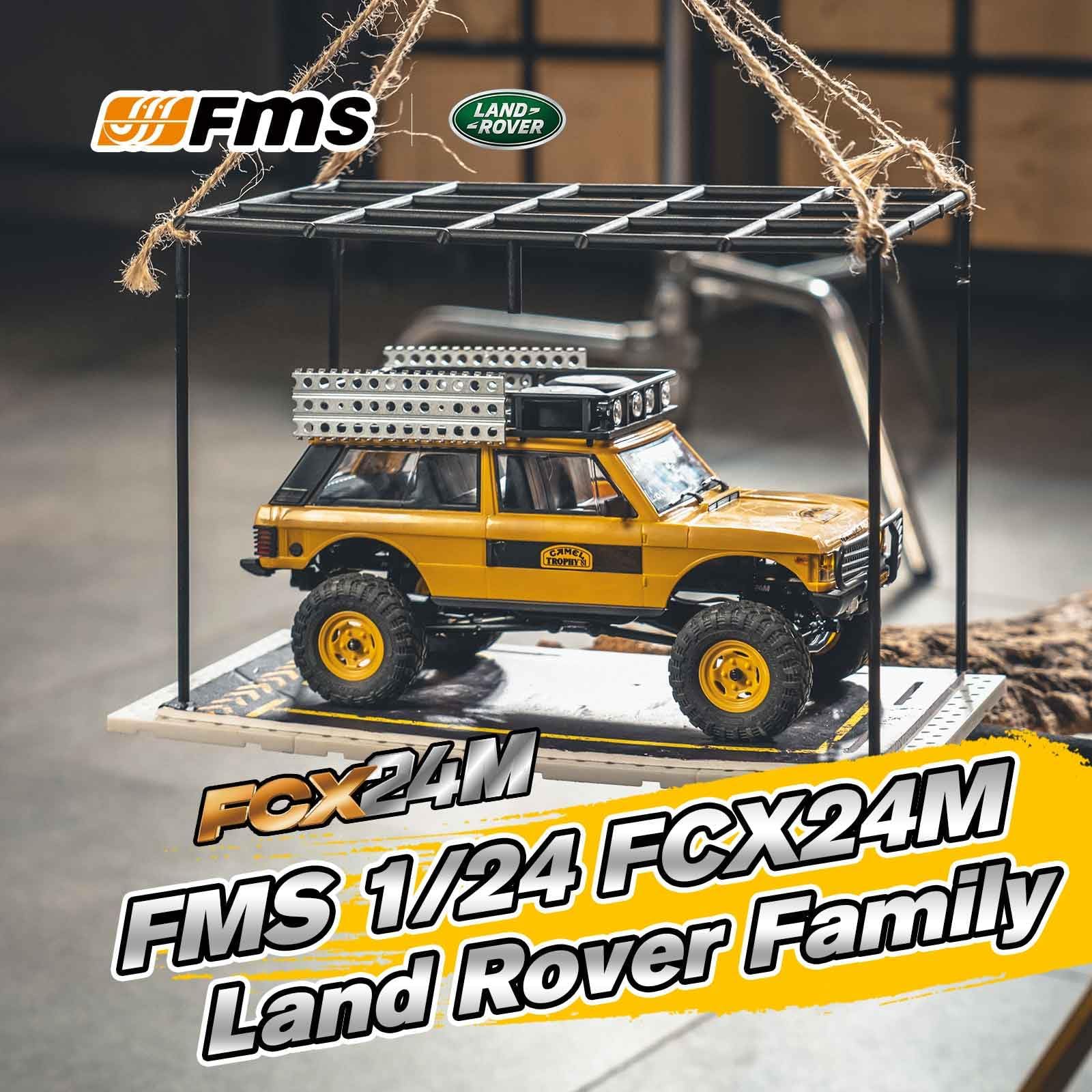 1/24 Scale FMS FCX24M RC Rock Crawler - Land Rover Discovery Off-Road Remote Control Car with 2.4Ghz, LED Lights, Speed Switch & Accessory Packs | Hobby Grade RC Truck for Adults | Trail Crawling, Backyard Adventure & Off-Road Racing