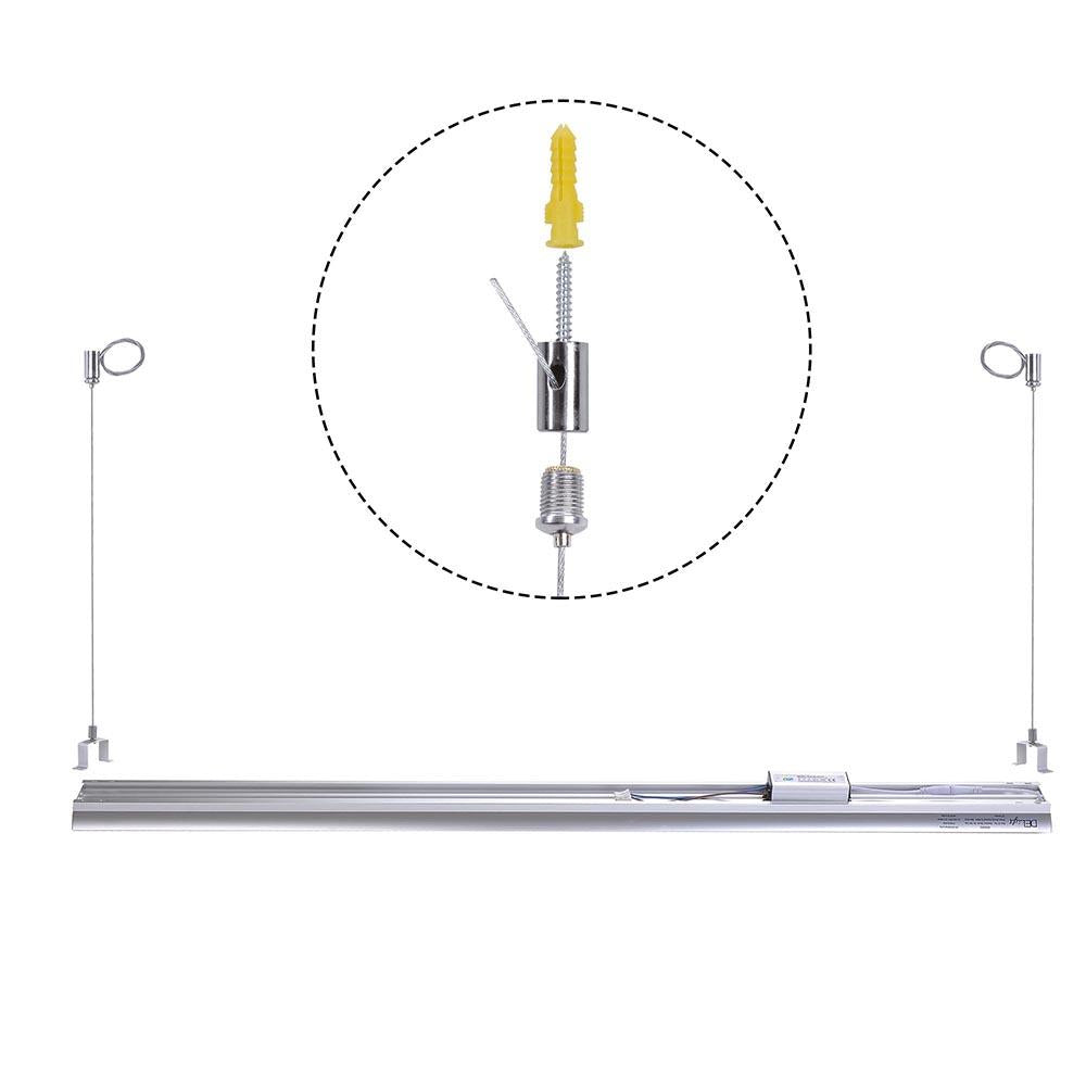 TheLAShop 1 Pack 4ft 5000K LED Shop Light - Bright Daylight White Garage Lighting Fixture with Aluminum Housing for Workshop, Warehouse & Home Garage Use