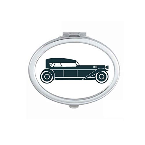 DIYthinker Green Geometric Classic Cars Outline Mirror - Portable Foldable Double-Sided Makeup Mirror with Stand (Perfect for Travel, Vanity & Home Decor)