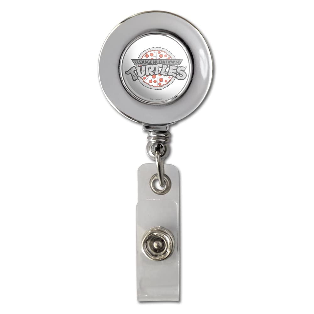 TMNT Pizza Logo ID Badge Holder Clip for Work & Events