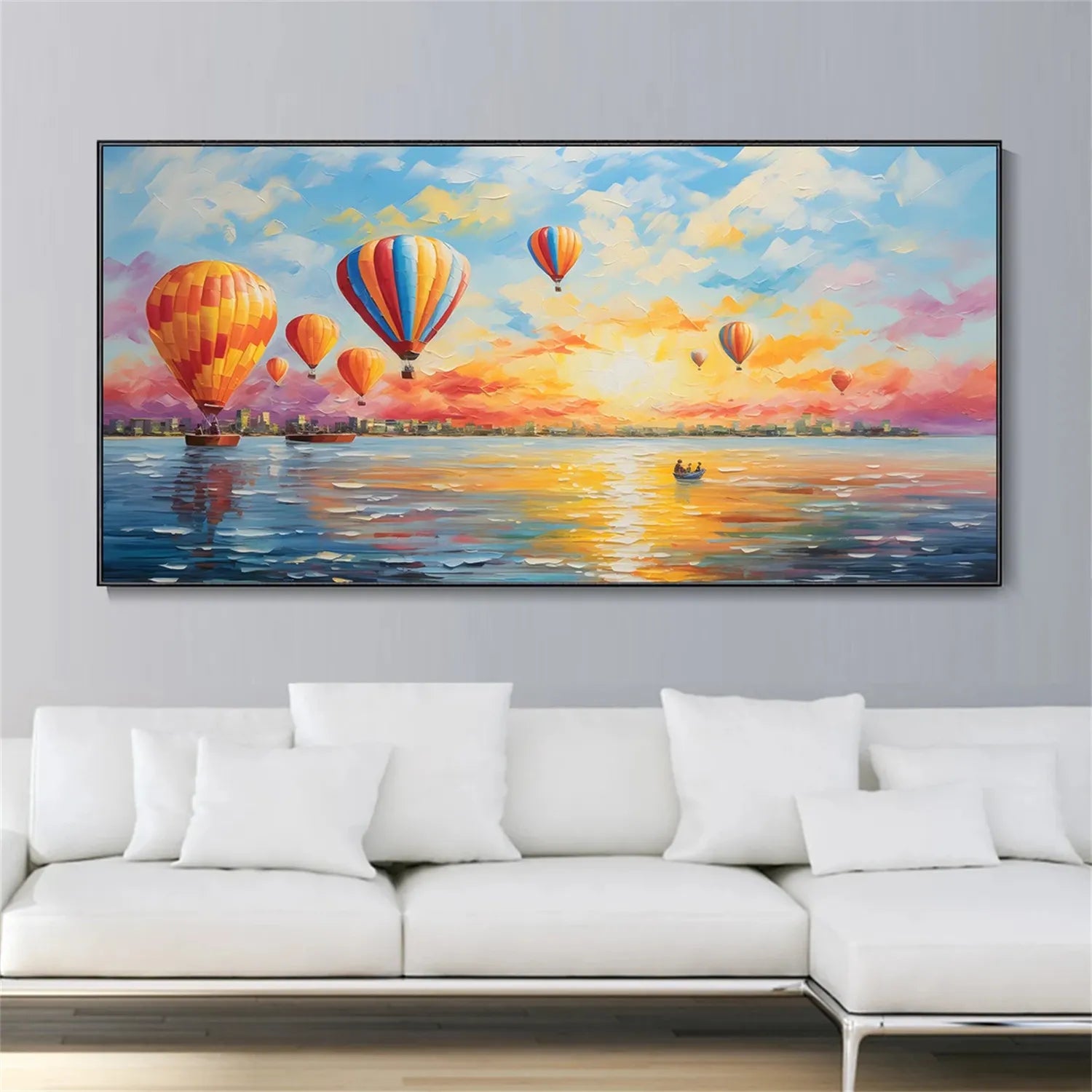 Ocean And Sky Painting #OS 167 - Stunning Seascape Wall Art for Home & Office Decor - Perfect for Living Room, Bedroom or Beach House