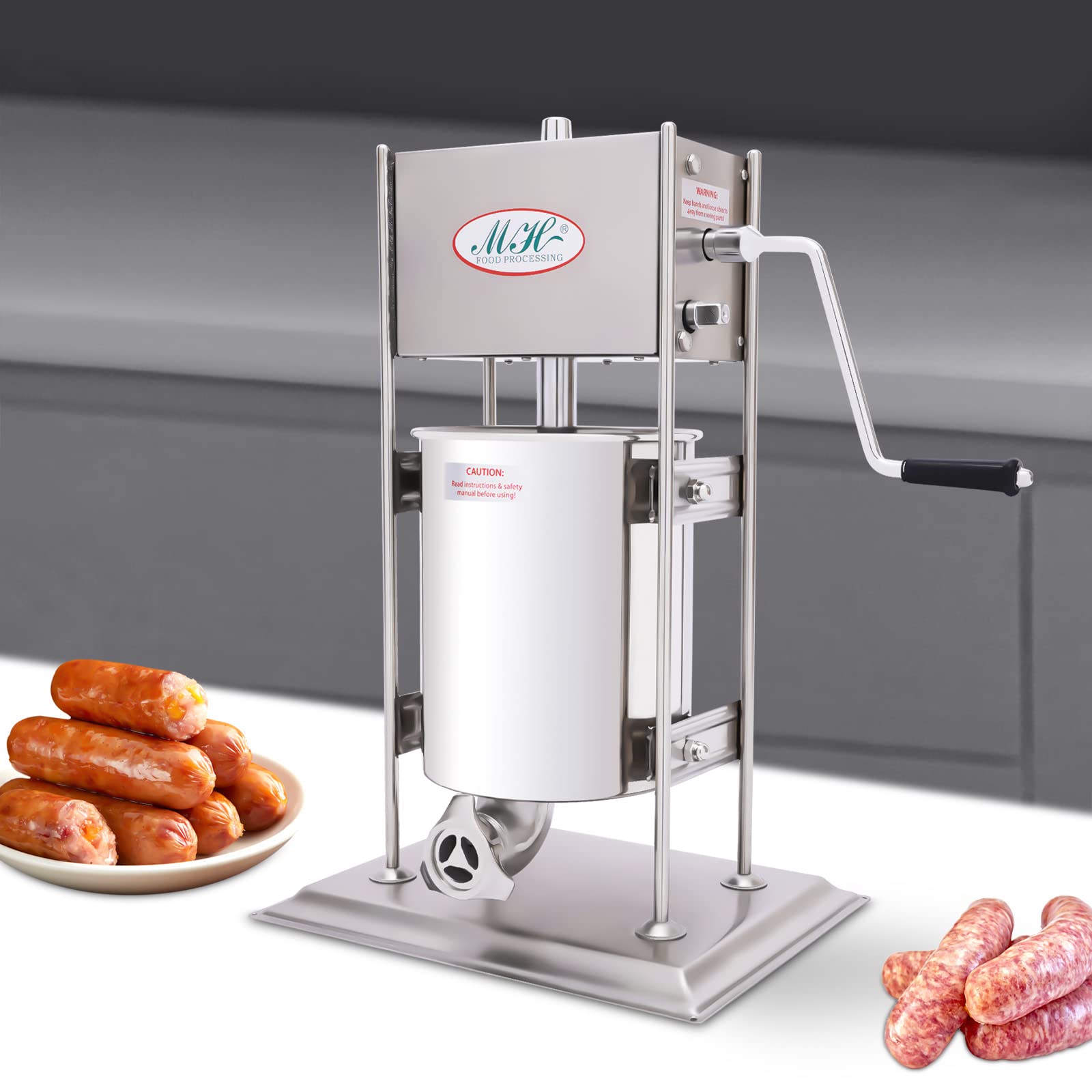 10L Stainless Steel Churro Maker Machine - Professional Manual Hand Crank Vertical Design for Restaurants, Bakeries & Home Use - Perfect for Making Crispy Churros, Donuts & Fried Pastries