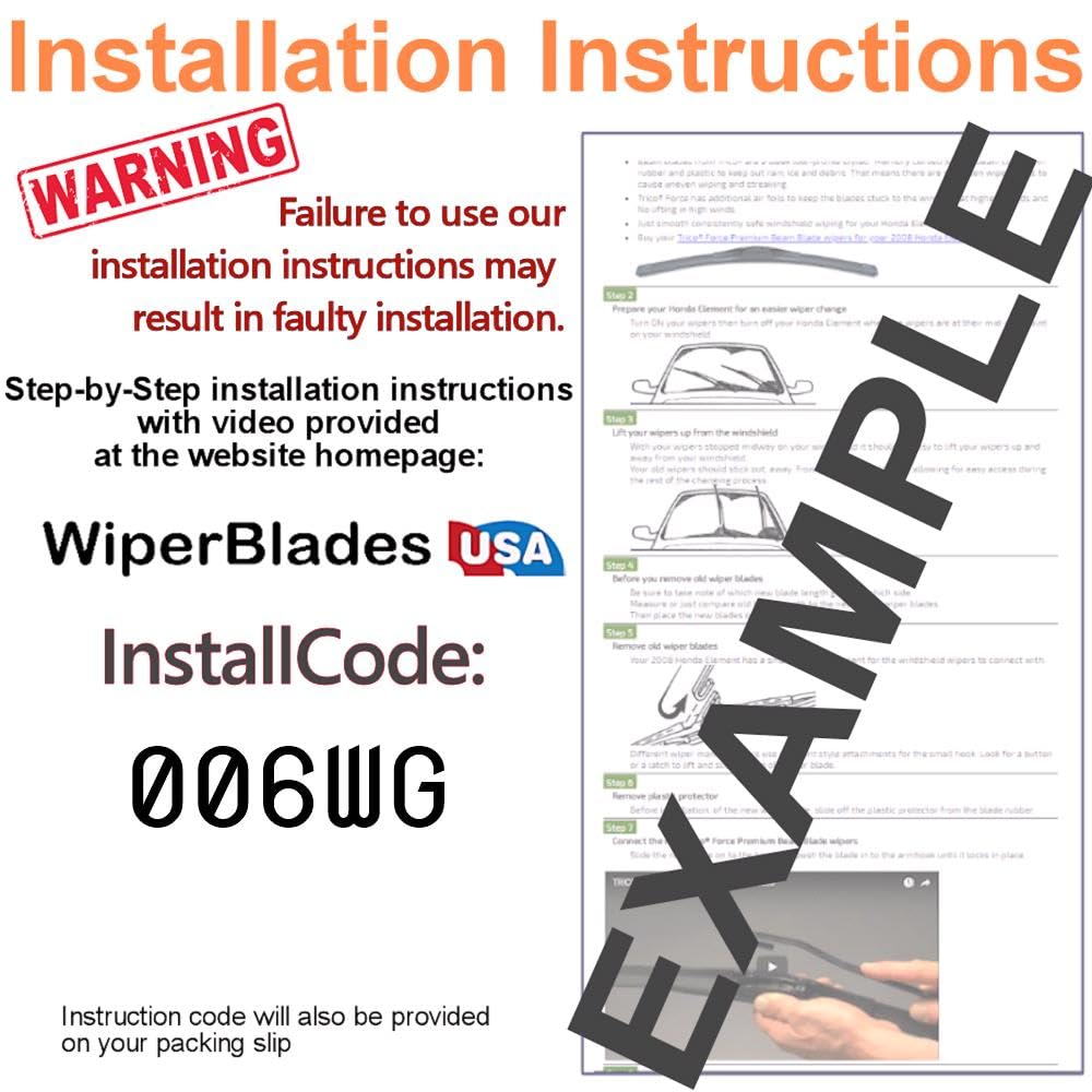 Premium Beam Blade Wiper Set for 2005 Acura TL - All-Weather Windshield Wipers Replacement - Perfect for Rain, Snow & Harsh Weather Driving