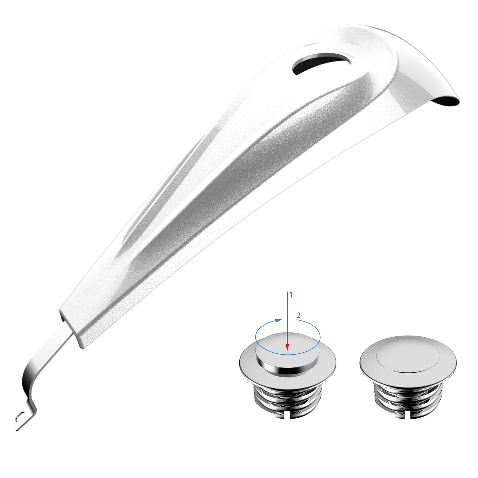 Low-Profile Fuel Tank Dash Console & Chrome Gas Cap for 2008-2021 Harley Touring Street Glide Road Glide - White Hot Pearl | Motorcycle Accessories for Comfortable Long-Distance Riding