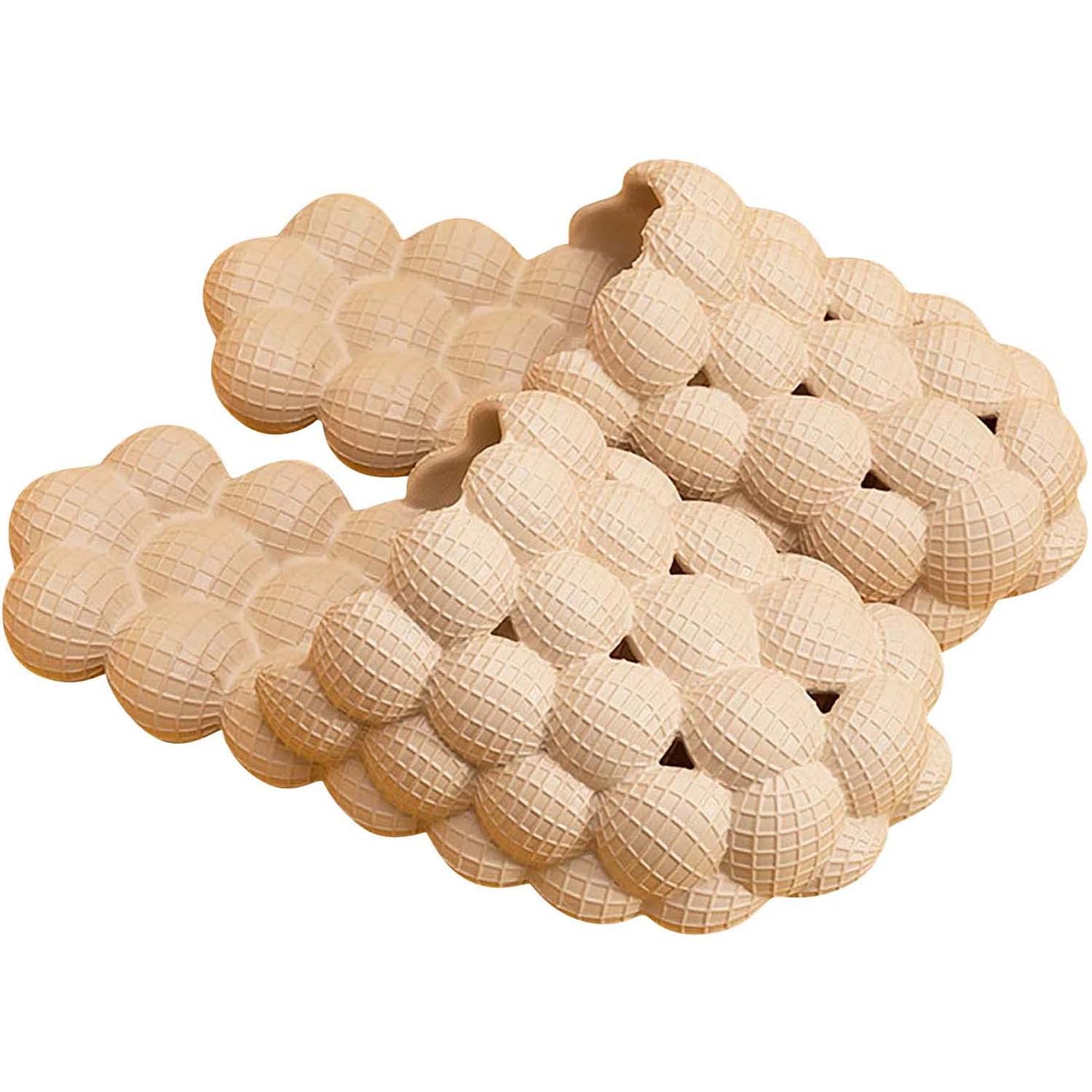 Women's Memory Foam Cloud Slides - Soft Bubble Slippers for Indoor & Outdoor Use - Comfortable Pillow-Like Support with Stress Relief Massage - Perfect for Home, Spa, Beach and Relaxation