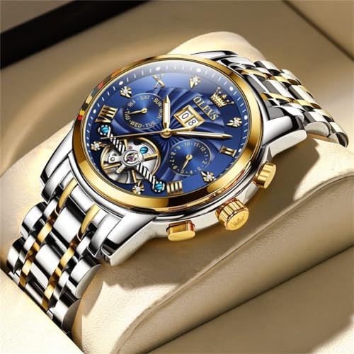 9910 two tone strap & blue dial