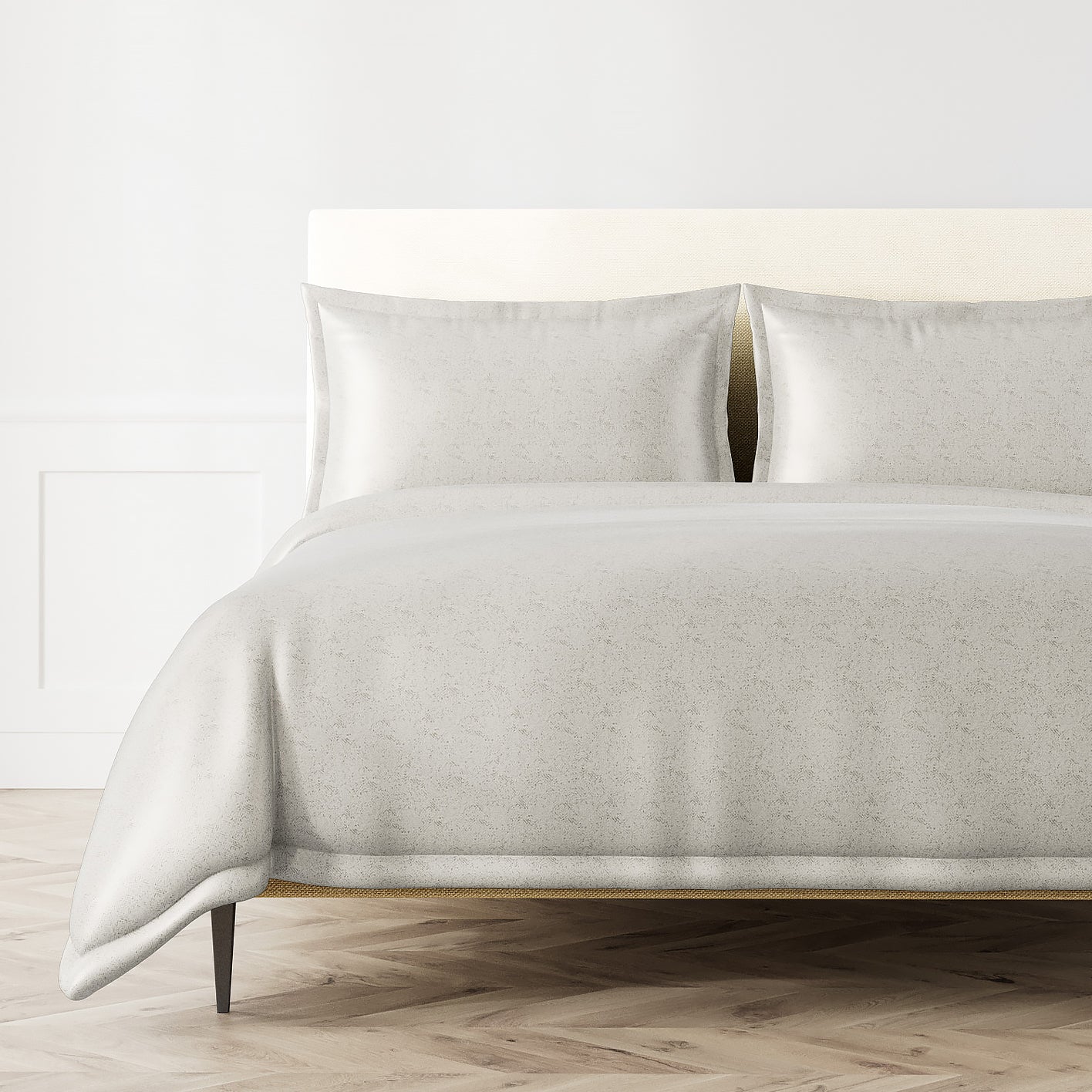 Premium Imprint Duvet Cover Set - Soft Luxury Bedding in Elegant Pewter Gray - Perfect for Master Bedroom, Guest Room & Cozy Home Decor