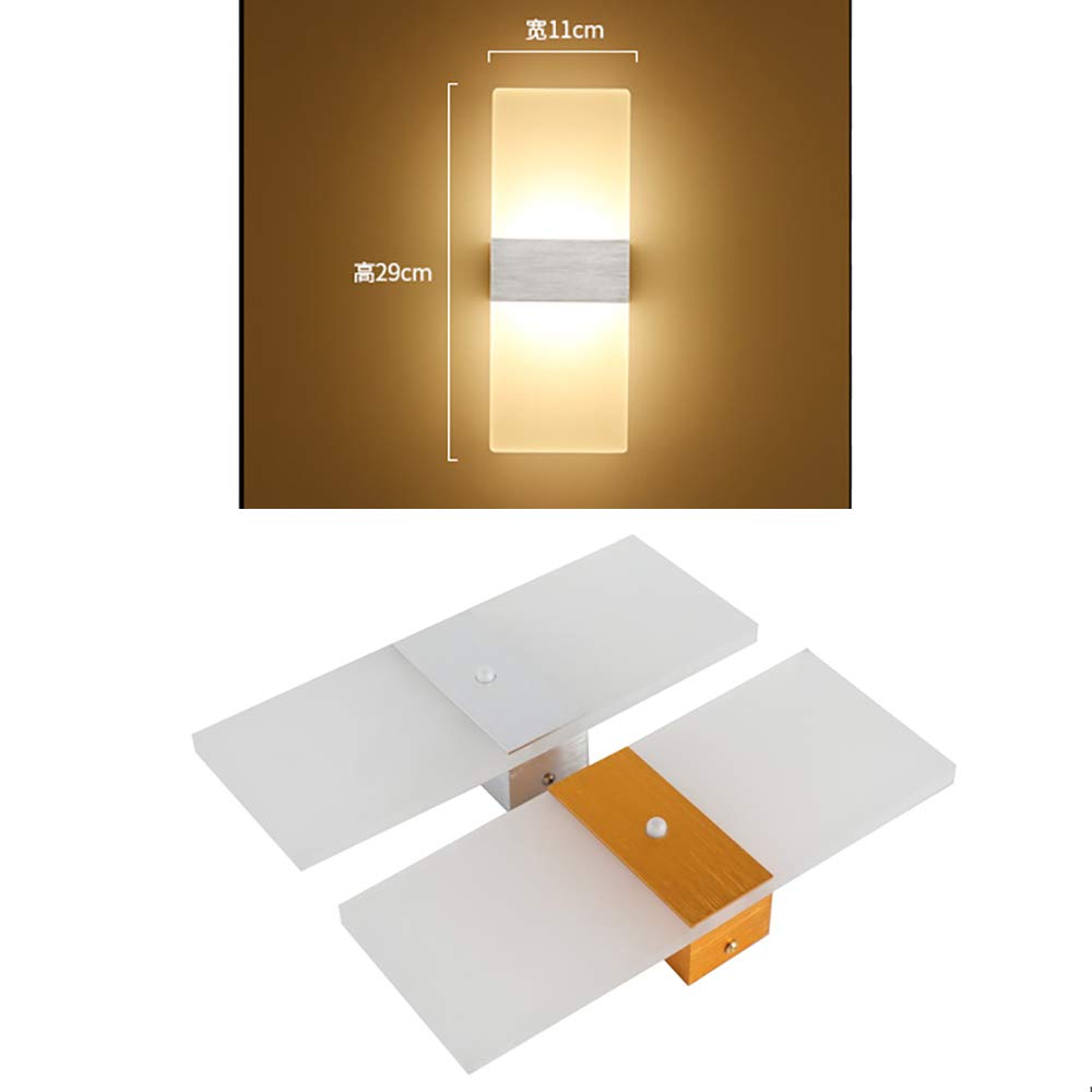 12W LED Wall Lights for Indoor Living Room - Modern Acrylic Wall Sconce Lighting, Decorative LED Wall Lamp for Bedroom, Hallway, Stairs & Balcony - Perfect for Ambient Lighting and Home Decor
