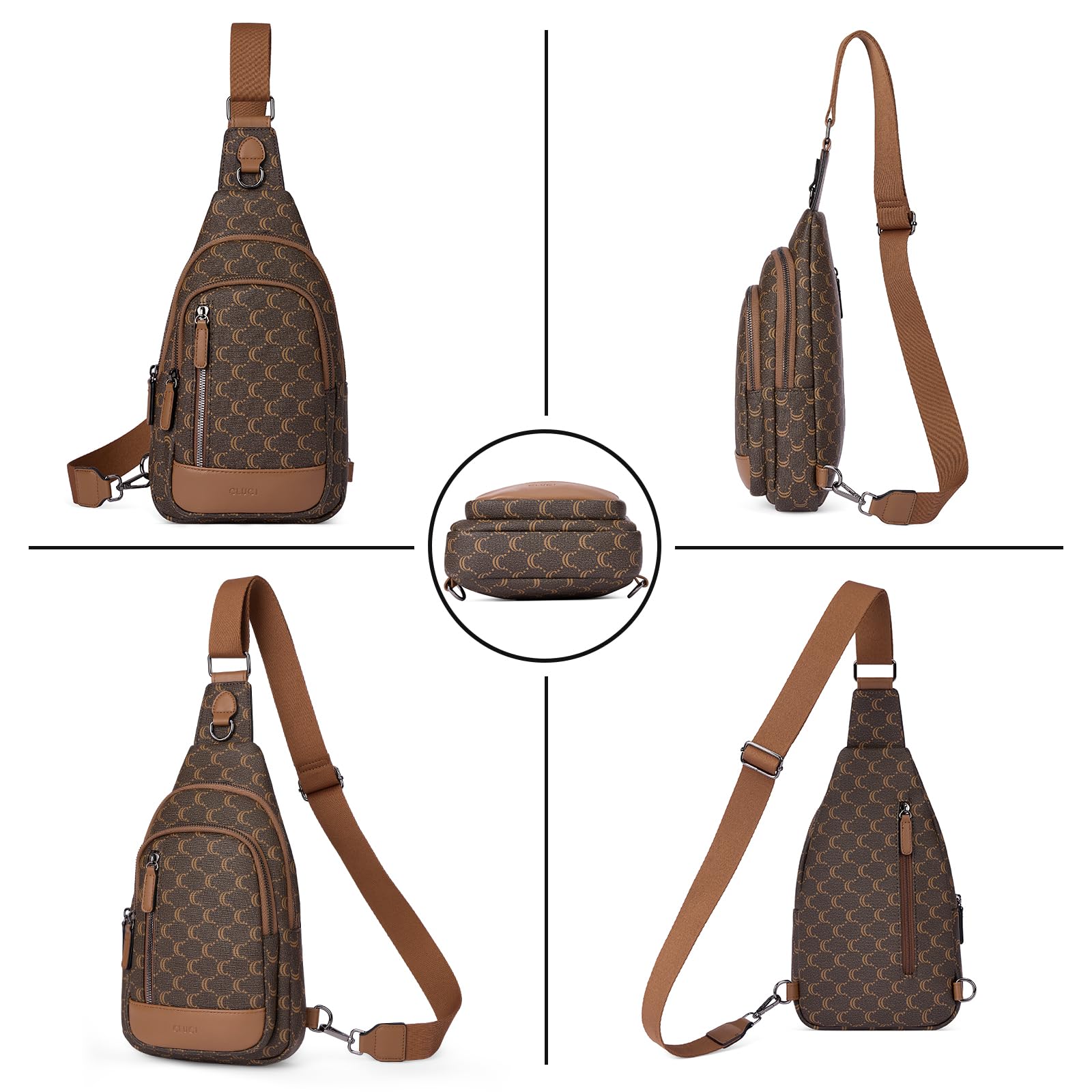 CLUCI Women's Leather Crossbody Bag - Stylish Sling Backpack for Travel, Work & Everyday Use | Durable & Fashionable Shoulder Purse