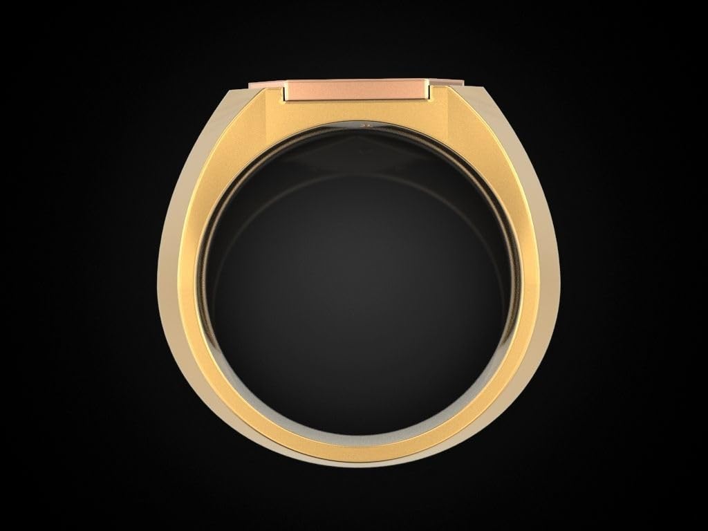 0.10 Ct Round Cut Black Diamond Men's Superhero Ring - 14K Gold Plated 925 Sterling Silver Handmade Signet Ring - Perfect Gift for Him - Ideal for Cosplay, Weddings & Special Occasions