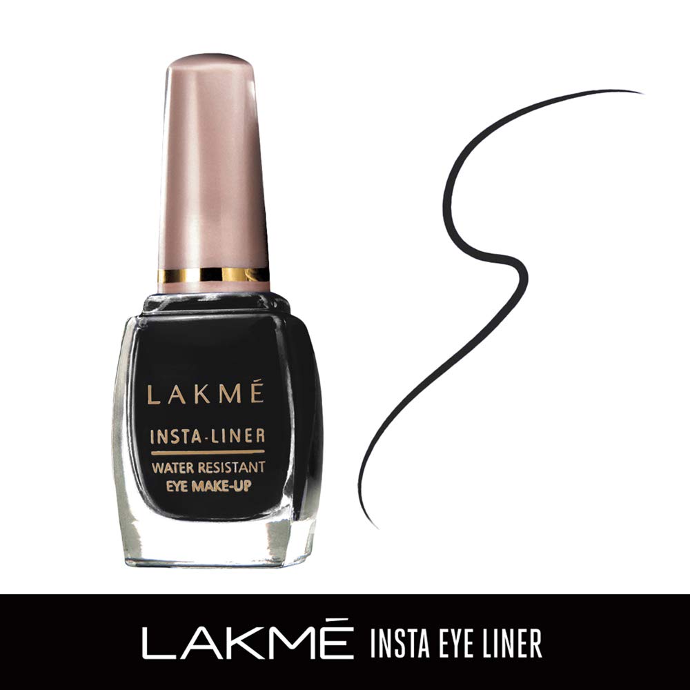 LAKMÉ Insta Matte Finish Black Eyeliner (9ml) & Peach Milk SPF 24 PA+ Sunscreen Moisturizing Lotion (120ml) - Long-Lasting Eye Makeup & Daily Sun Protection for Oily Skin