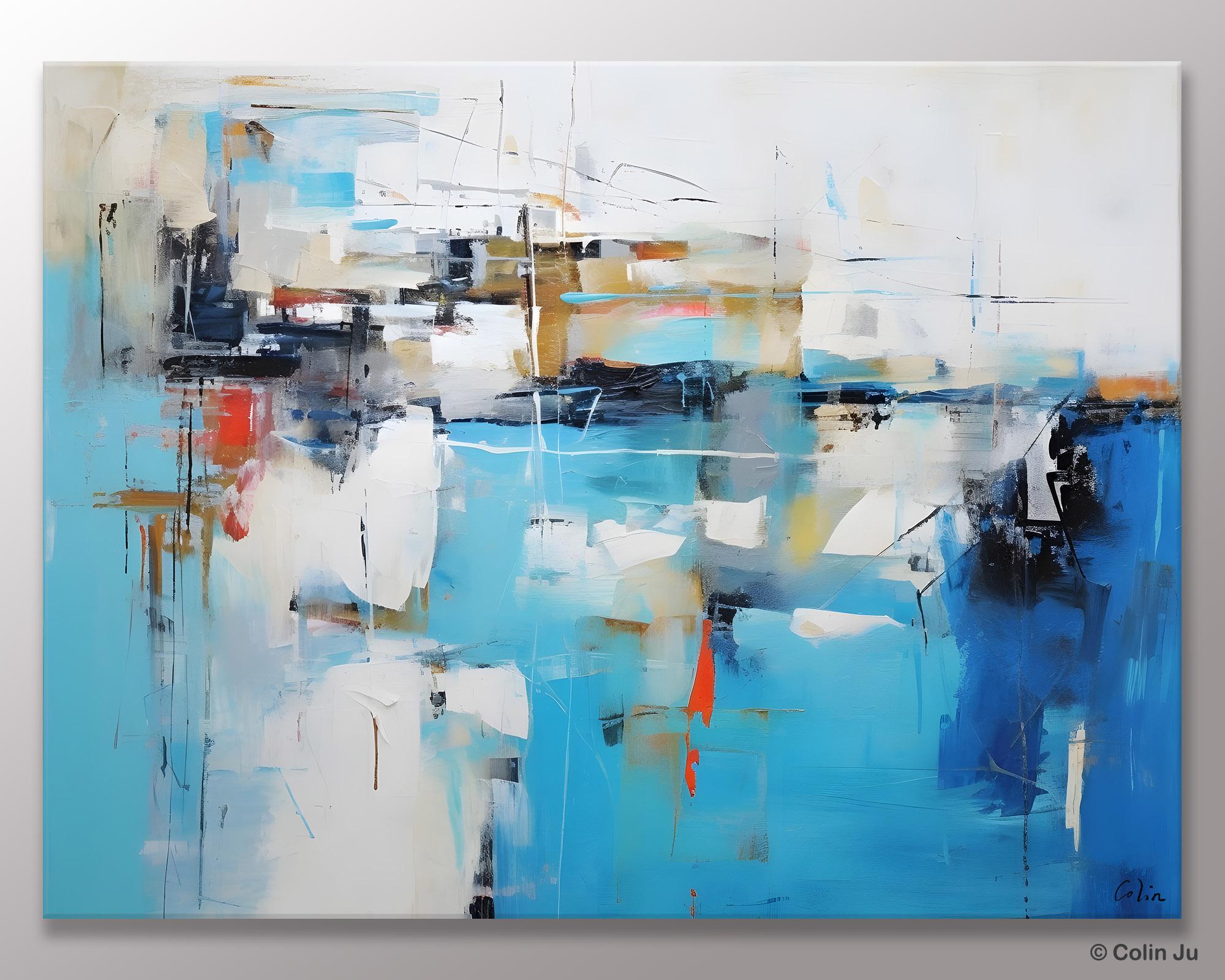 Hand Painted Abstract Acrylic Wall Art - Modern Contemporary Original Painting for Living Room & Dining Room Decor - Perfect for Home, Office, and Gift Giving