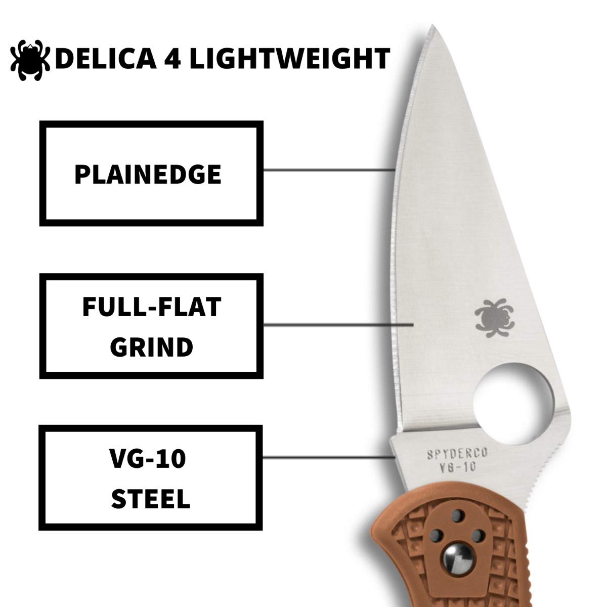 Spyderco Delica 4 Lightweight Folding Knife - 7.15