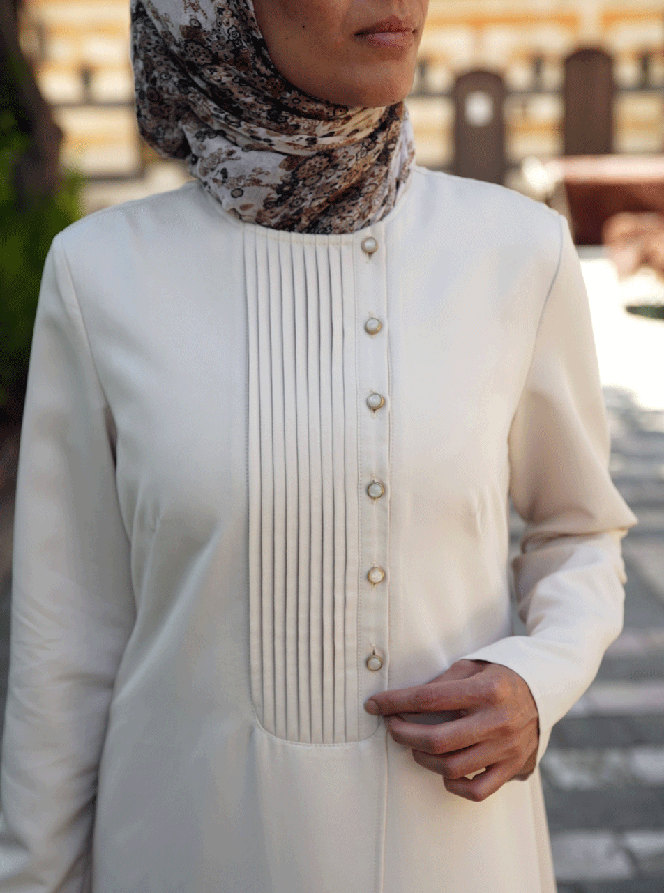 Dyna Abaya 49996 - Modest Islamic Prayer Dress for Women | Elegant Long Sleeve Loose Fit Hijab Dress | Perfect for Prayer, Mosque, Eid & Special Occasions