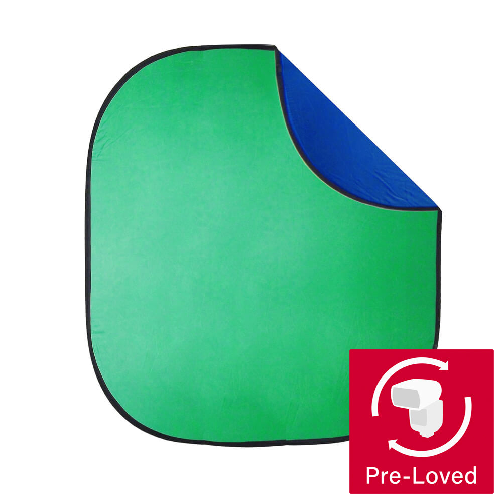 2x2.3m Dual Side Collapsible Background Board - Blue/Green Photography Backdrop for Studio, YouTube Videos & Product Shoots - Portable & Reversible