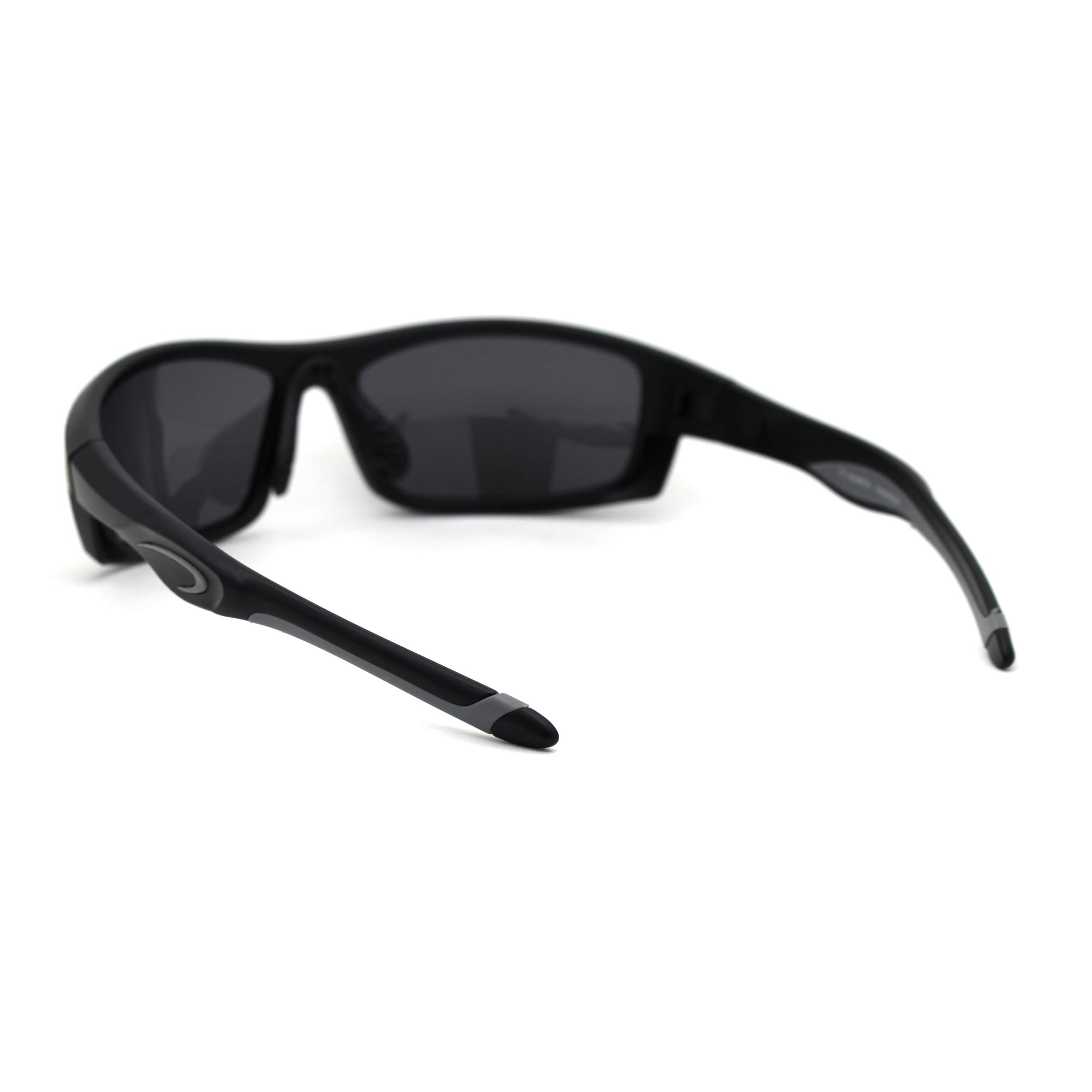Men's Polarized Plastic Rim Wrap Sport Sunglasses for Running, Cycling & Outdoor Activities - UV Protection & Anti-Glare