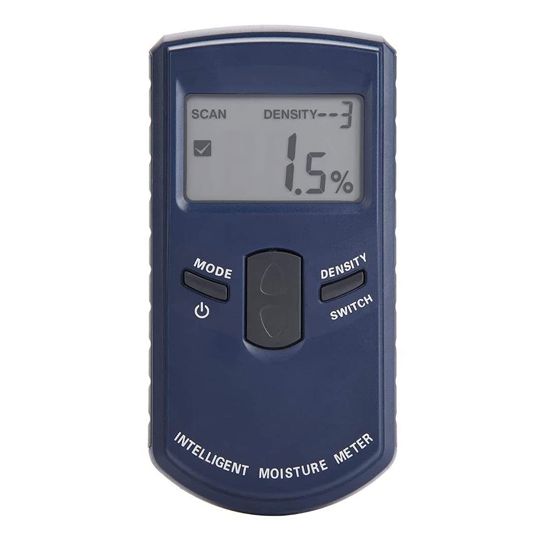 Digital Wood Moisture Meter - Pinless Moisture Detector for Wood & Building Materials (4%-80% RH Range, ±0.5% Accuracy) - Ideal for Lumber, Flooring, Drywall & Construction Use