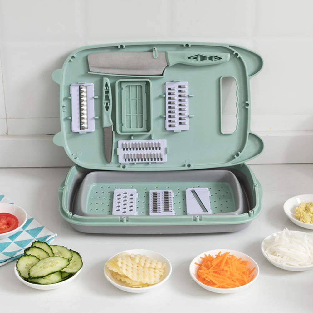Hemoton 5-in-1 Multi-Functional Vegetable Spiralizer, Grater, Peeler & Slicer Set - Handheld Kitchen Gadget for Fruits & Veggies with Non-Slip Rubber Grip - Perfect for Salads, Zoodles & Healthy Meal Prep