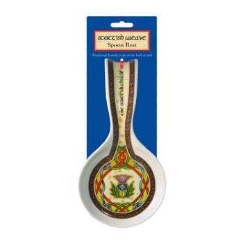 Scottish Thistle Ceramic Spoon Rest - Handcrafted Kitchen Utensil Holder for Cooking, Serving & Dining Decor - Perfect for Stovetop, Countertop & Table Setting