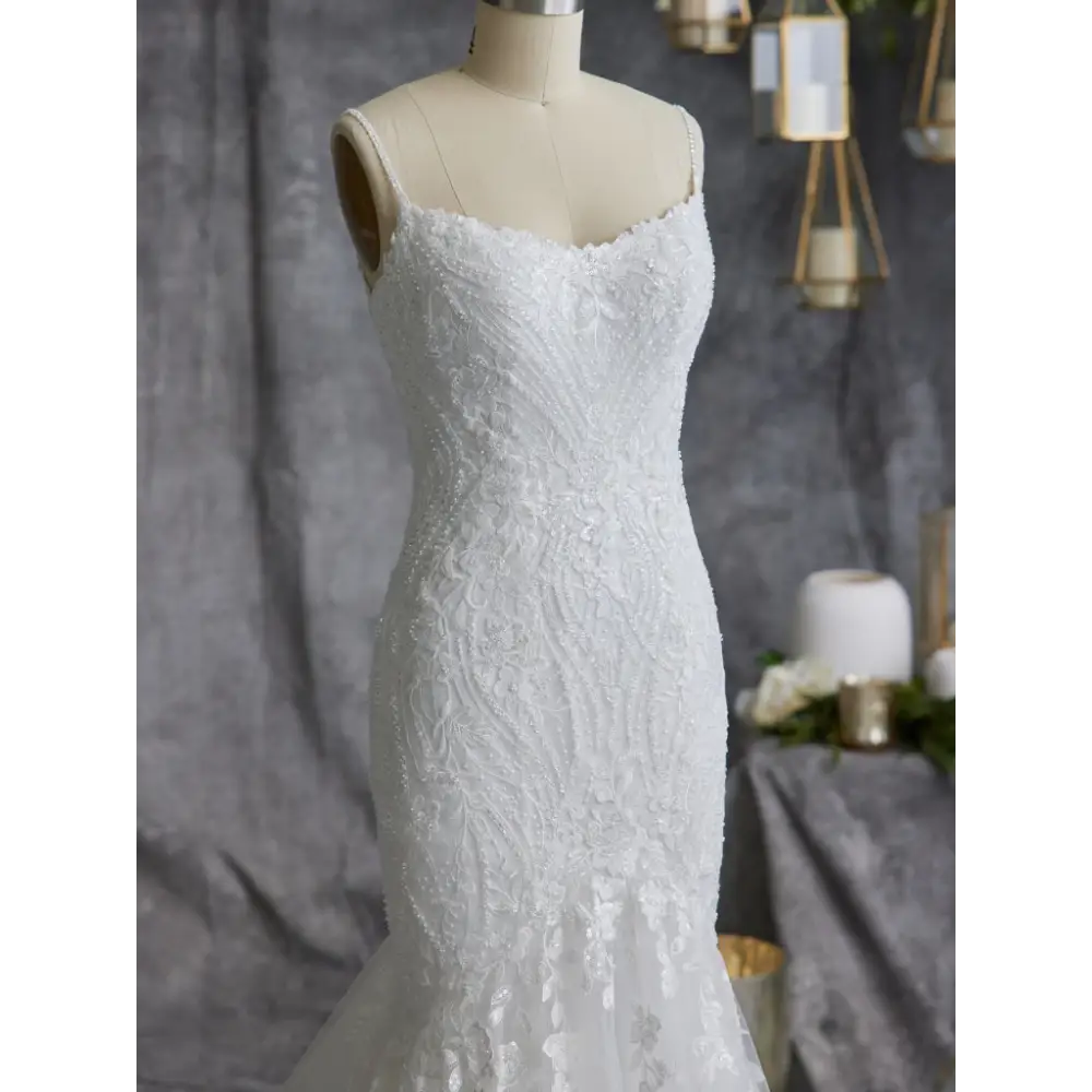 Nikolina by Maggie Sottero | Elegant Lace Wedding Dress for Bride | Perfect for Church Ceremony & Beach Weddings