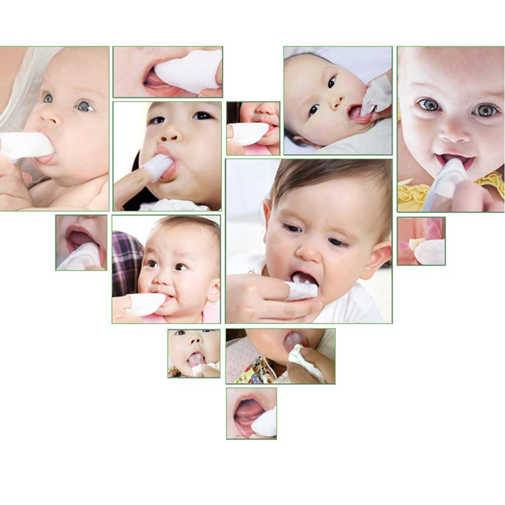 120Pcs Baby Teeth Soft Gauze Finger Toothbrush for 0-36 Months - Gentle Infant Oral Cleaner & Mouth Care for Newborns & Toddlers - Perfect for Teething Relief & Daily Gum Cleaning