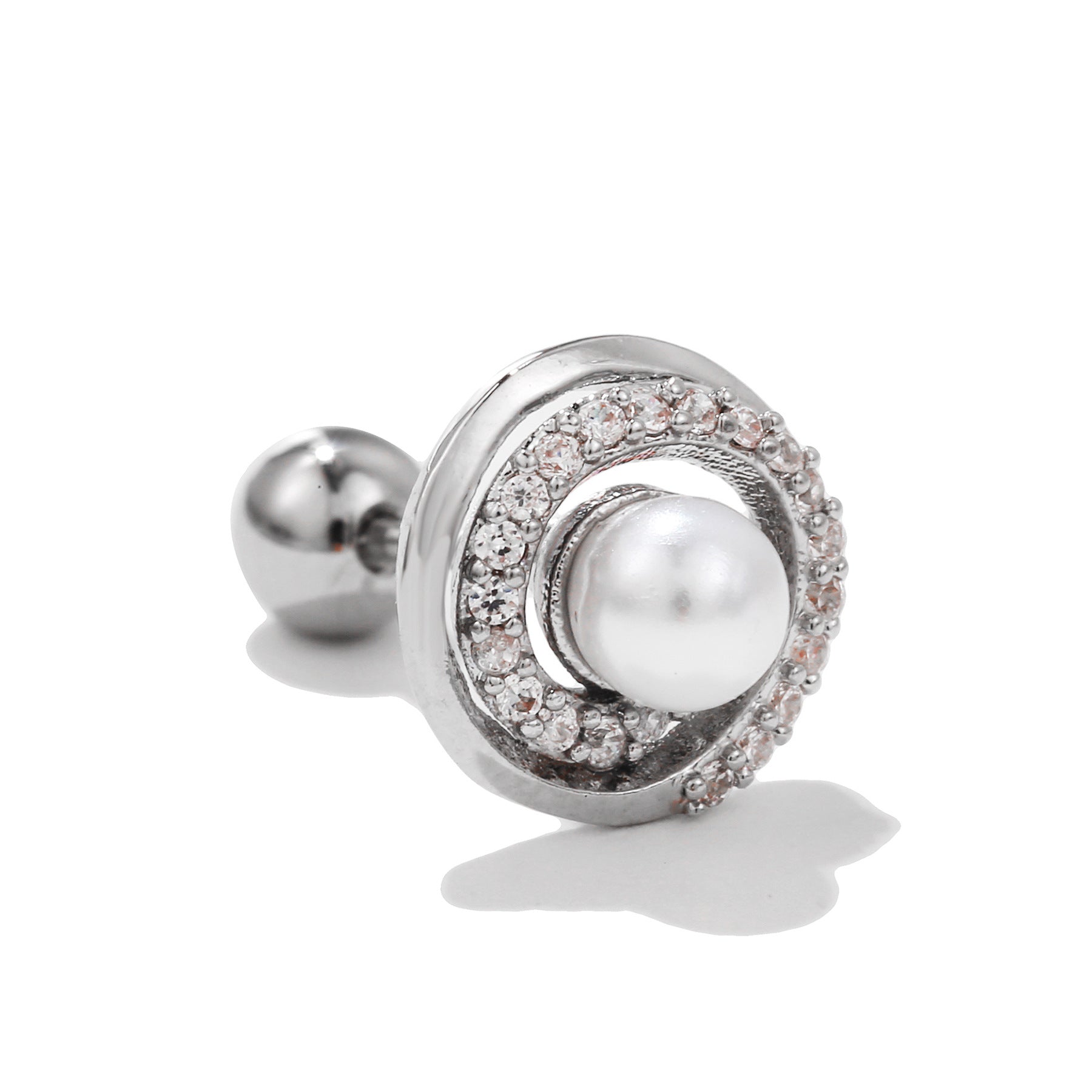 20G Cartilage Pearl Stud Earrings for Daith & Helix Piercings - Hypoallergenic Surgical Steel Jewelry | Perfect for Everyday Wear & Special Occasions