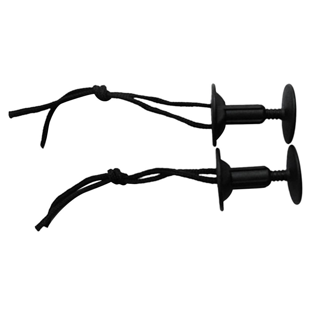 Premium Black Durable Surfboard Leash Plug with Reinforced Loop Cord - 2