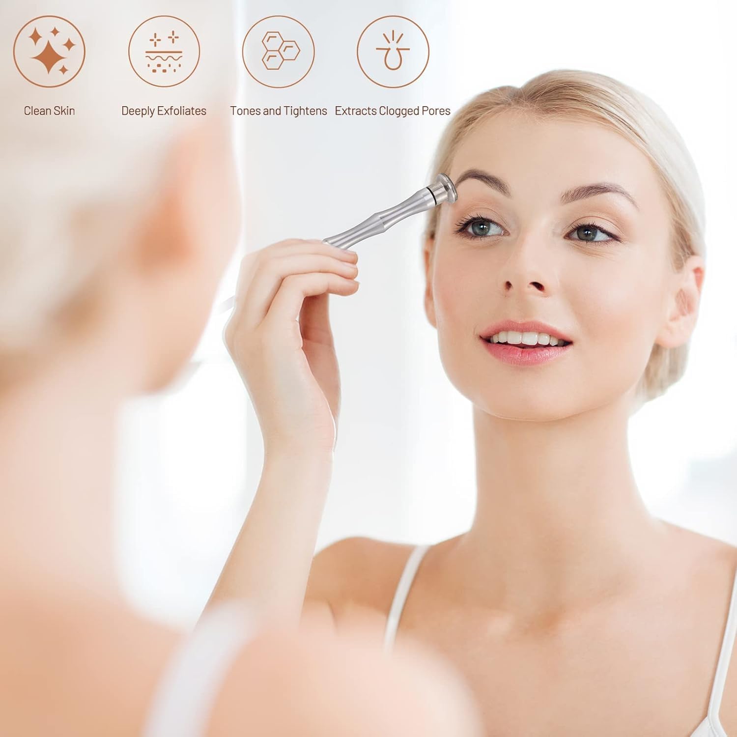 Professional Diamond Microdermabrasion Machine with Touch Screen for Facial Skin Care - 68cmHg Suction Power, Includes Spray Gun, 350 Cotton Filters, Tips & Wands - Perfect for Spa, Salon & At-Home Skin Rejuvenation Treatments