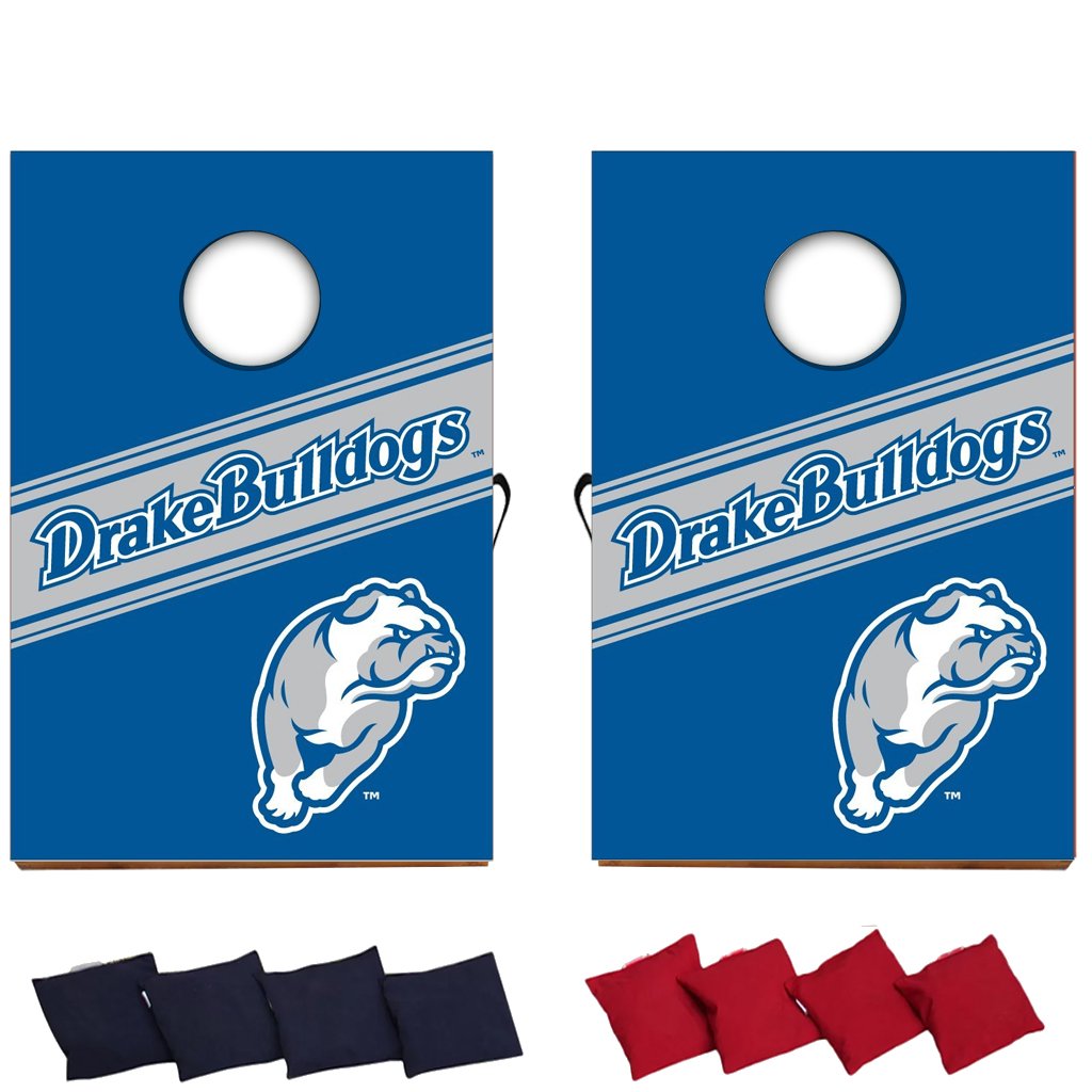 Drake University Cornhole Bag Toss Game Set - Official College Team Logo Outdoor Lawn Game for Tailgating, Backyard Parties & Picnics - Perfect Gift for Alumni and Fans