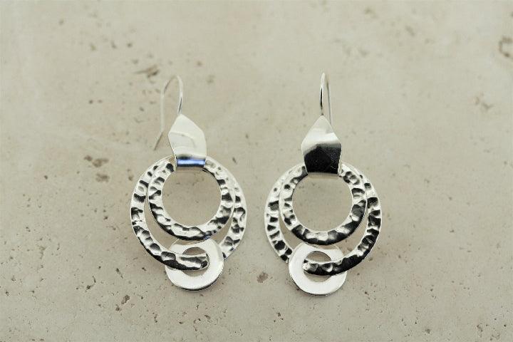 3-Pack Sterling Silver Circle Drop Earrings for Women - Elegant Dangle Hoop Earrings for Everyday Wear, Parties & Gifts