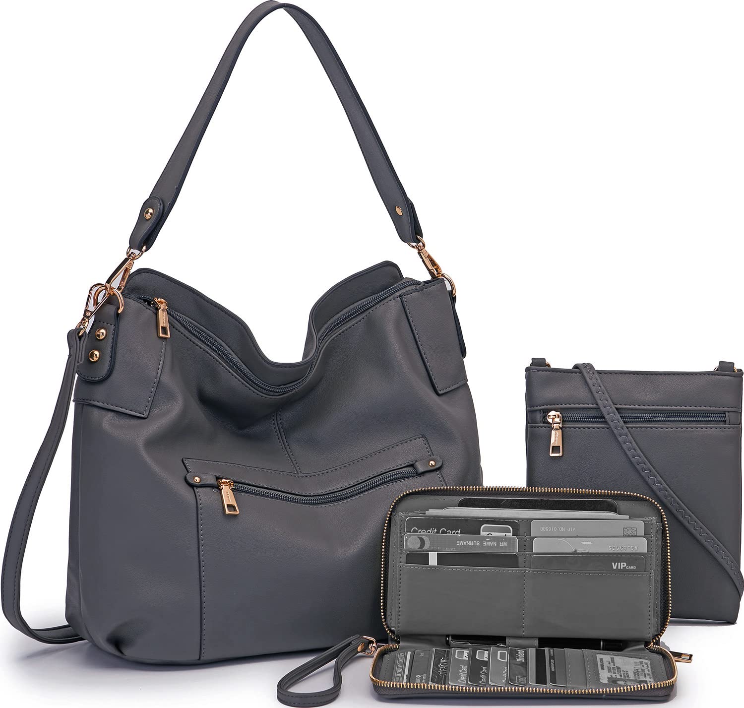 Large Crossbody Bags for Women - Stylish Shoulder Handbag Purse with Wallet Set, Tote & Hobo Purses - Perfect for Work, Travel and Everyday Use