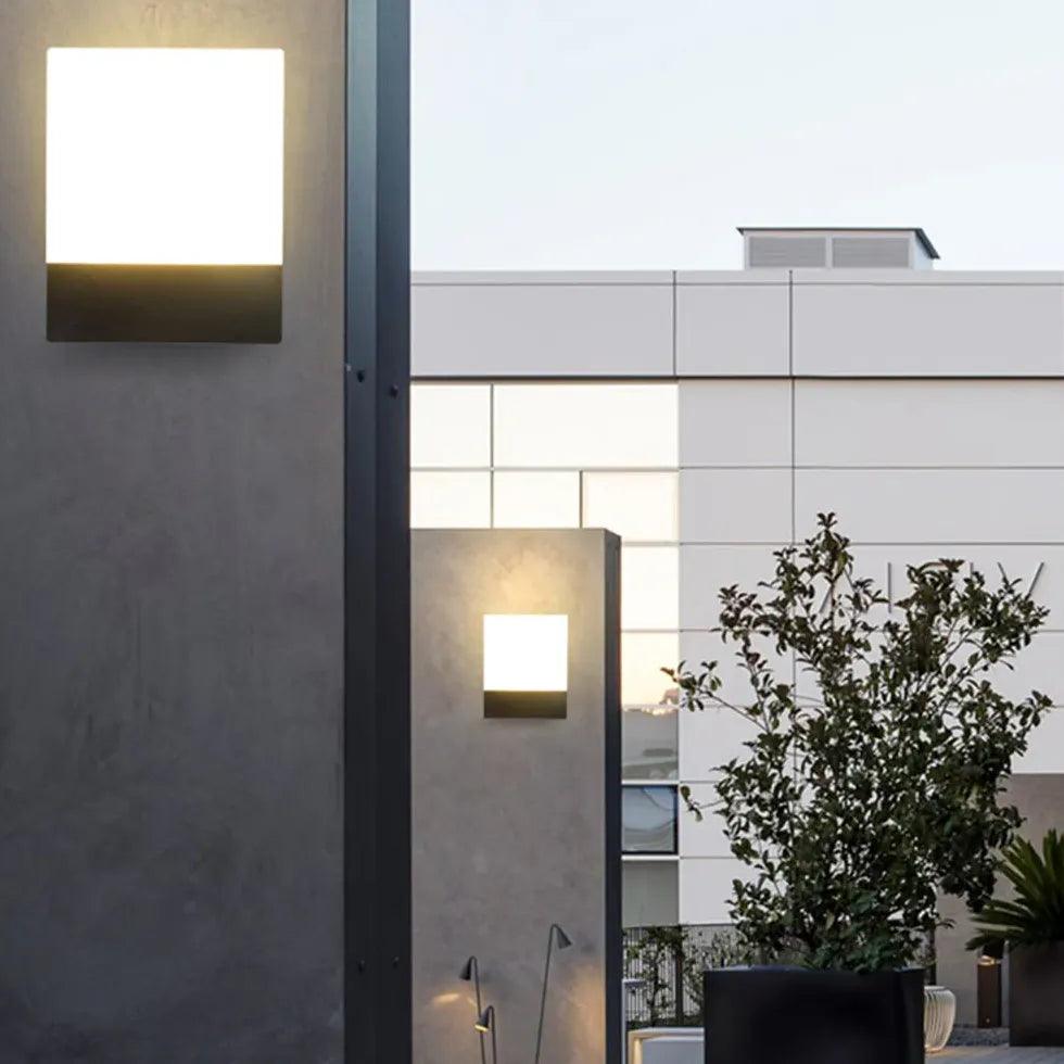Energy Efficient Outdoor Wall Light - Rectangle Design for Patio, Garden, and Porch Lighting | Weatherproof & Durable LED Exterior Light Fixture