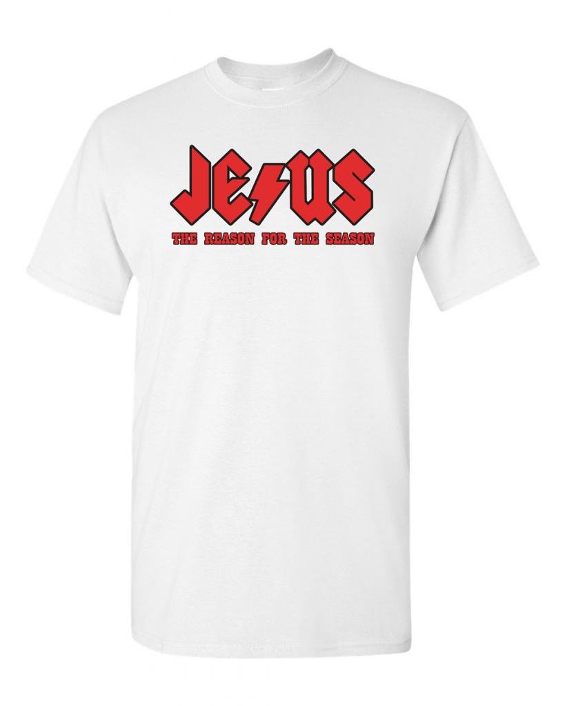 Jesus The Reason for The Season Christian T-Shirts for Adults - Religious Apparel for Church, Bible Study & Christmas Celebrations