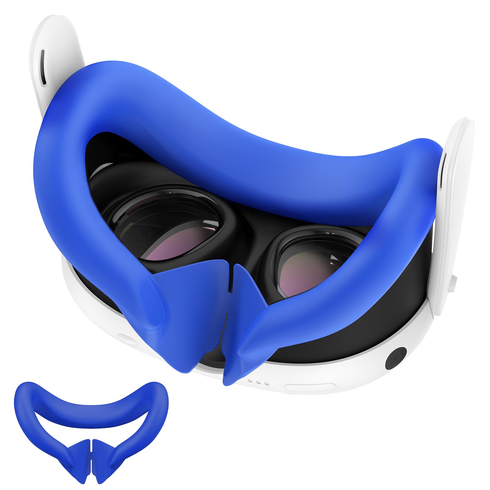 Meta Quest 3 VR Headset Silicone Face Cover - Washable & Sweatproof Replacement Mask with Light Blocking Nose Pad - Perfect for Gaming, Fitness VR & Extended Play Sessions