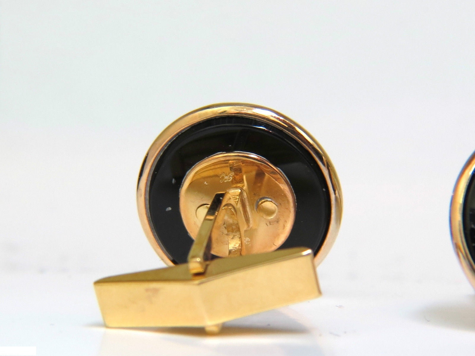 14KT Gold 3D Cufflinks for Men & Women - 17.7mm Luxury Cuff Links with A+ Detail (8.7 Grams) - Perfect for Weddings, Business Meetings & Formal Events