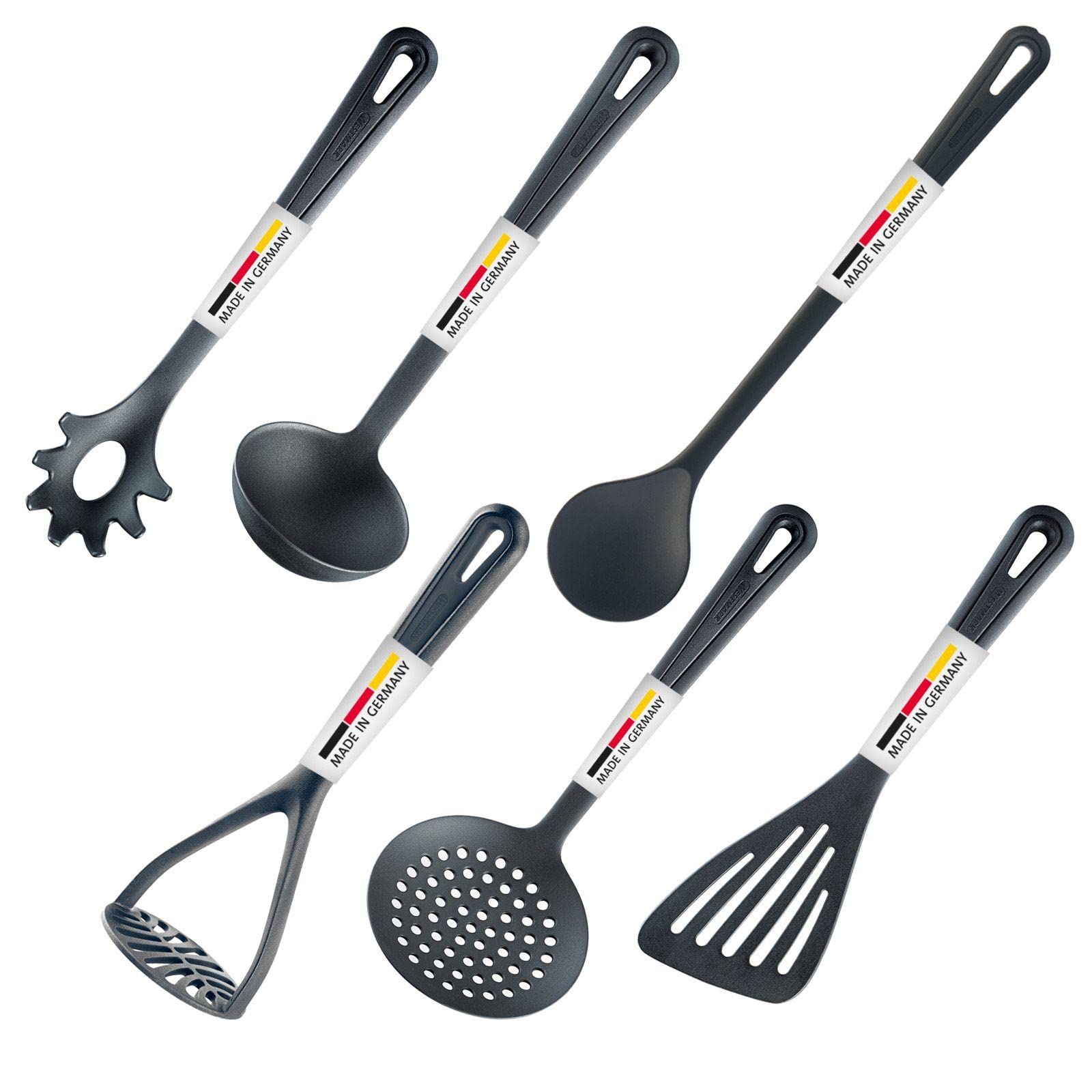 Westmark 5-Piece Kitchen Utensil Set - BPA-Free Plastic Cooking Tools with Non-Slip Handles - Perfect for Baking, Cooking & Serving (Spatula, Spoon, Turner, Ladle, Whisk)